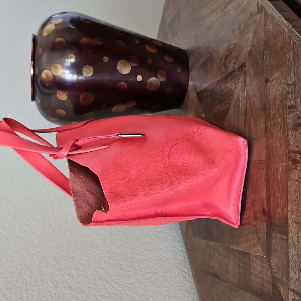 Furla Jucca Small Saffiano Leather Tote Bag 🧡 Beautiful Color - Picture 4 of 16